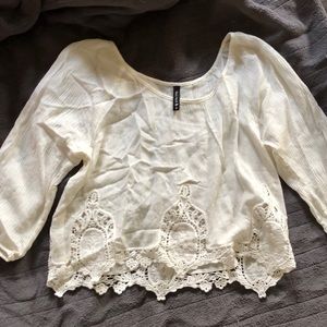 Off White three quarter sleeve shirt